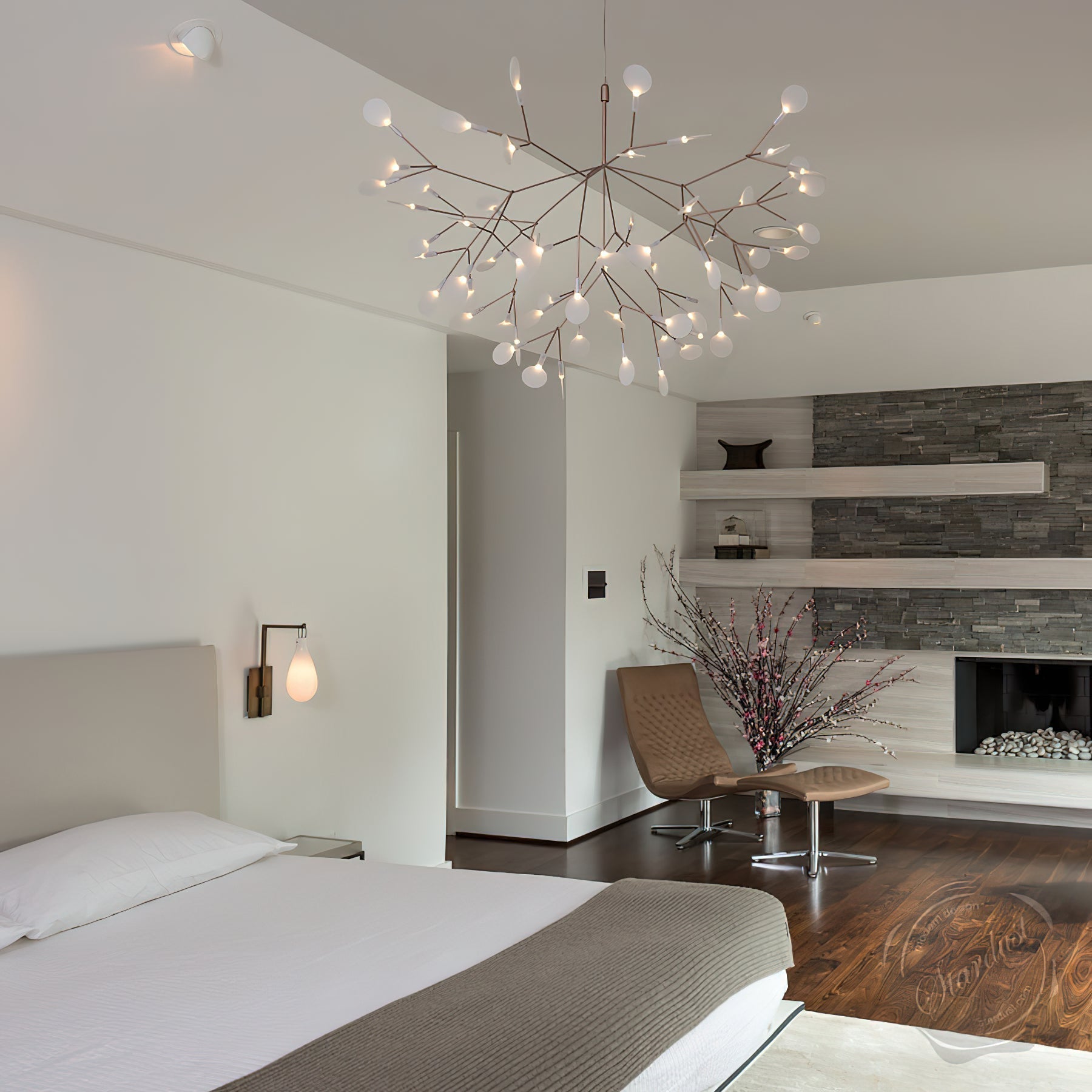 Allirus Postmodern Luxury Metal Acrylic Chandelier - Lamp Copper