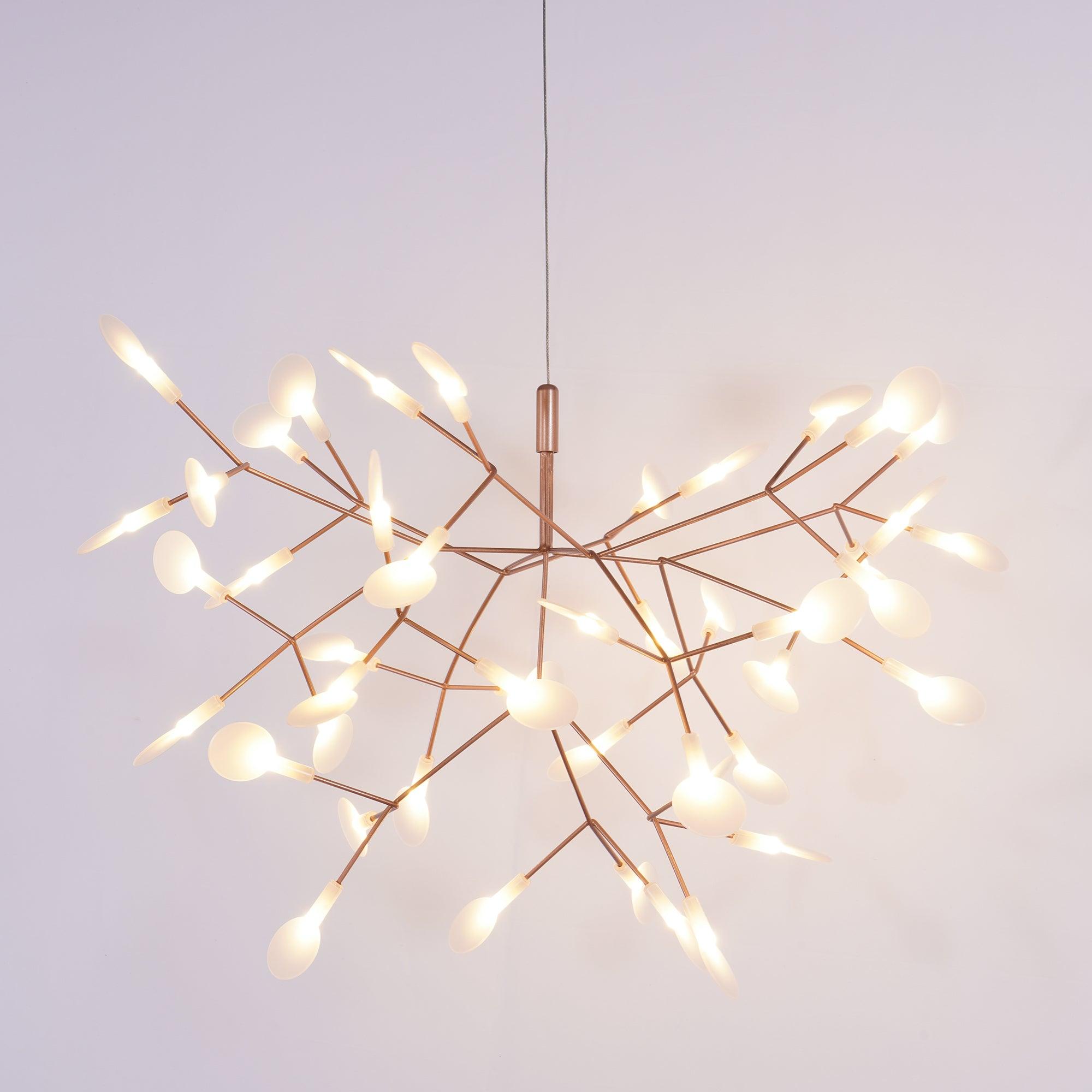 Lustra Chandelier Rose Gold Firefly LED Branch - Neutralighting