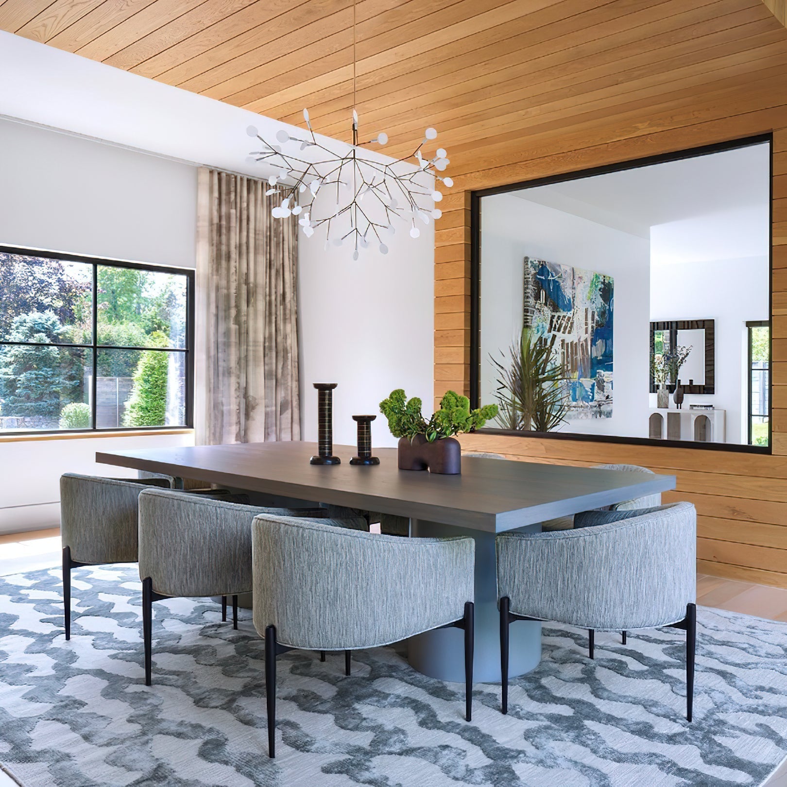 Allirus Postmodern Luxury Metal Acrylic Chandelier - Lamp Copper
