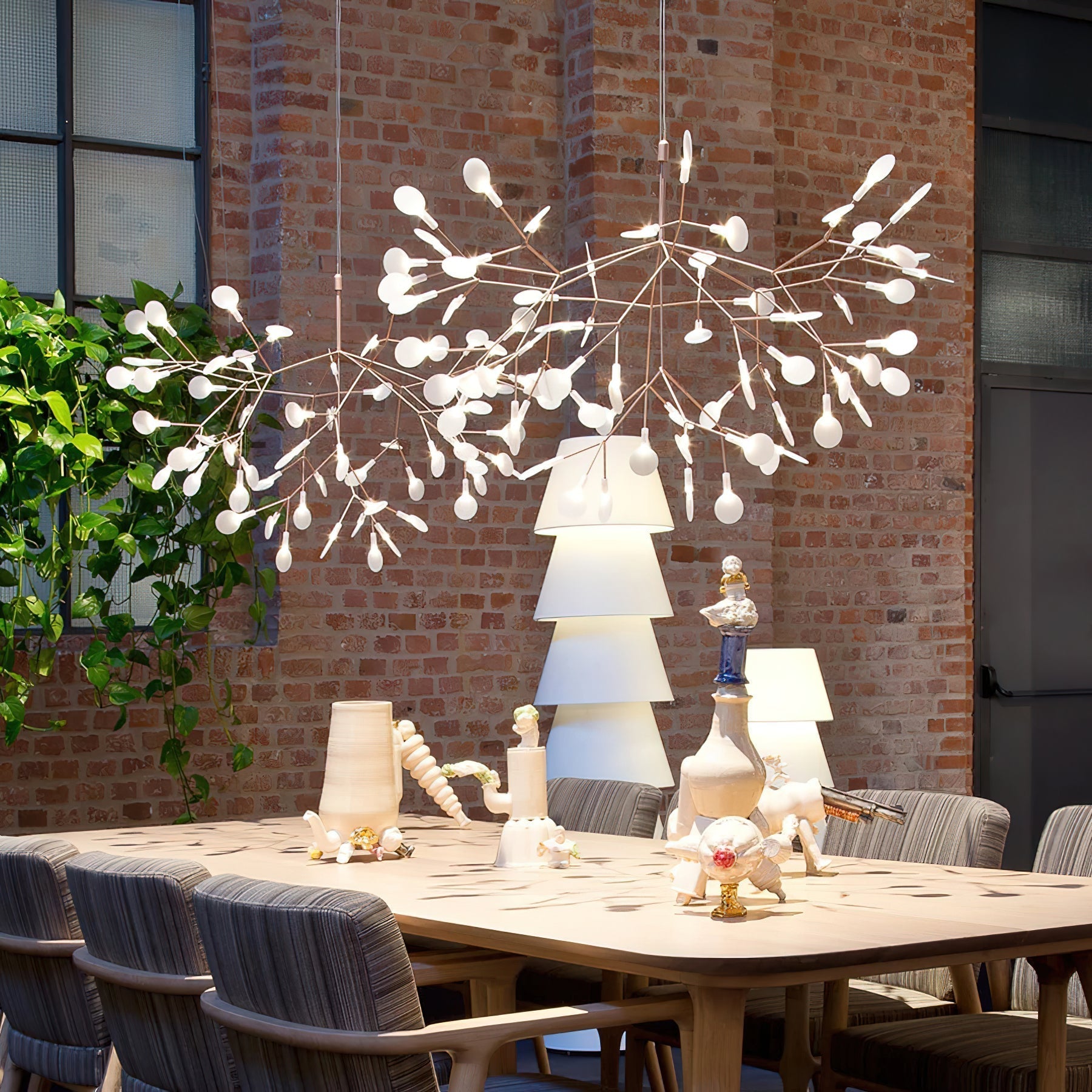 Allirus Postmodern Luxury Metal Acrylic Chandelier - Lamp Copper