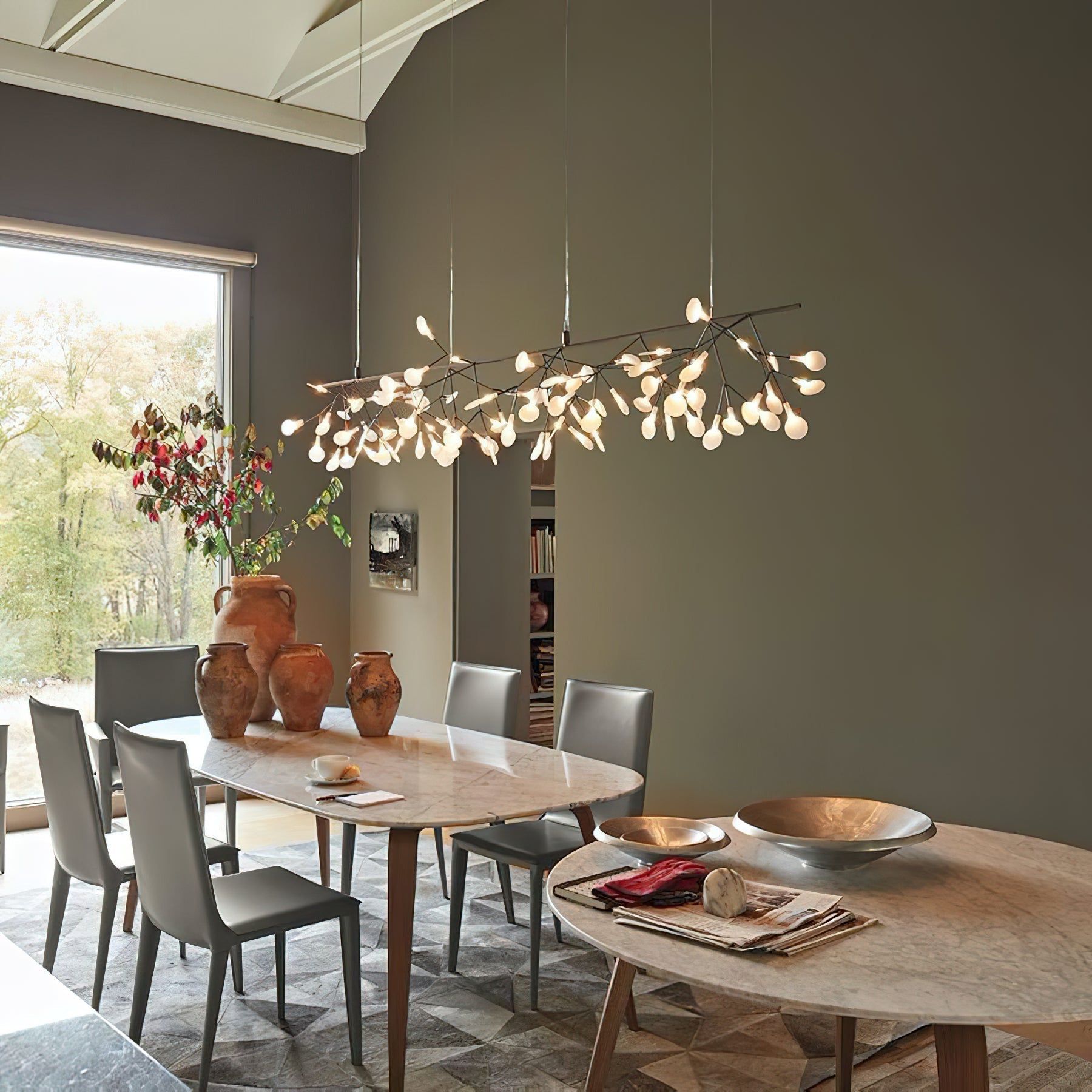 Allirus Postmodern Luxury Metal Acrylic Chandelier - Lamp Copper