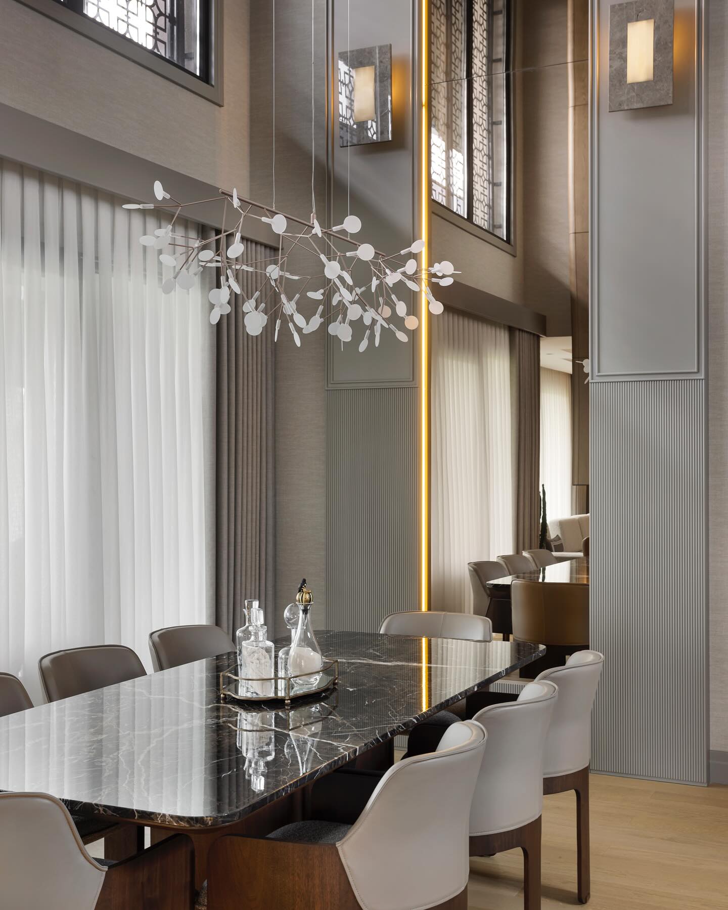Allirus Postmodern Luxury Metal Acrylic Chandelier - Lamp Copper