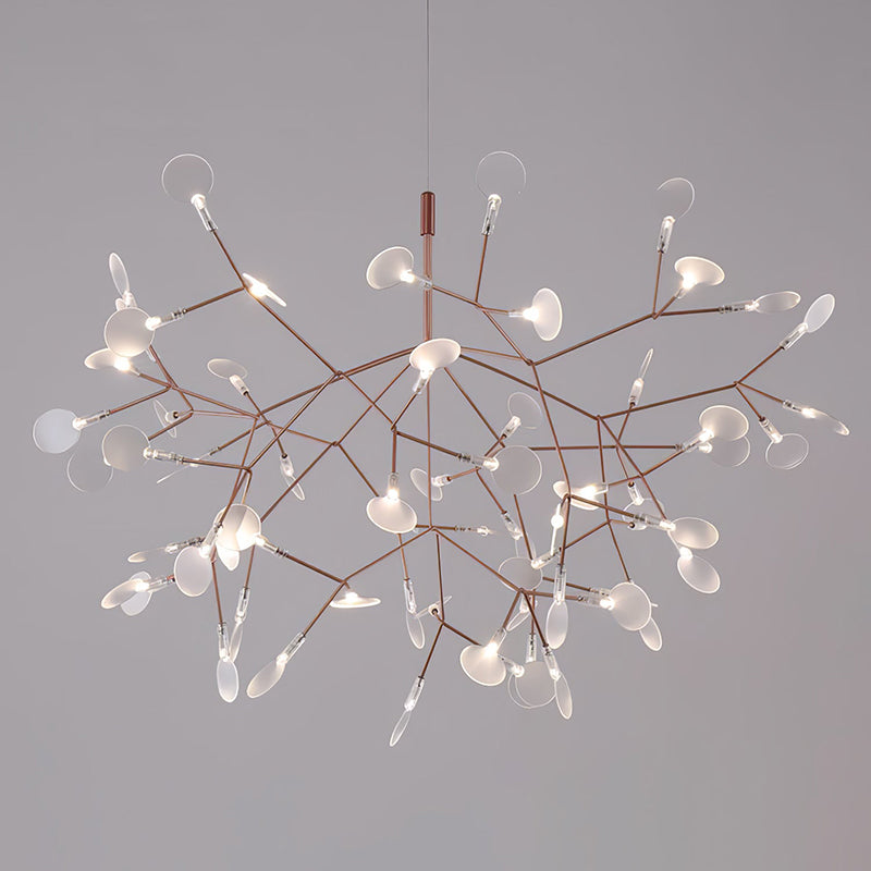 Allirus Postmodern Luxury Metal Acrylic Chandelier - Lamp Copper