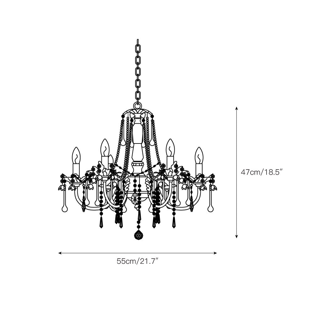 Cusoren Postmodern Luxury Rose Ceramic Chandelier - Lamp Copper