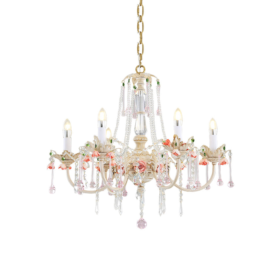 Cusoren Postmodern Luxury Rose Ceramic Chandelier - Lamp Copper