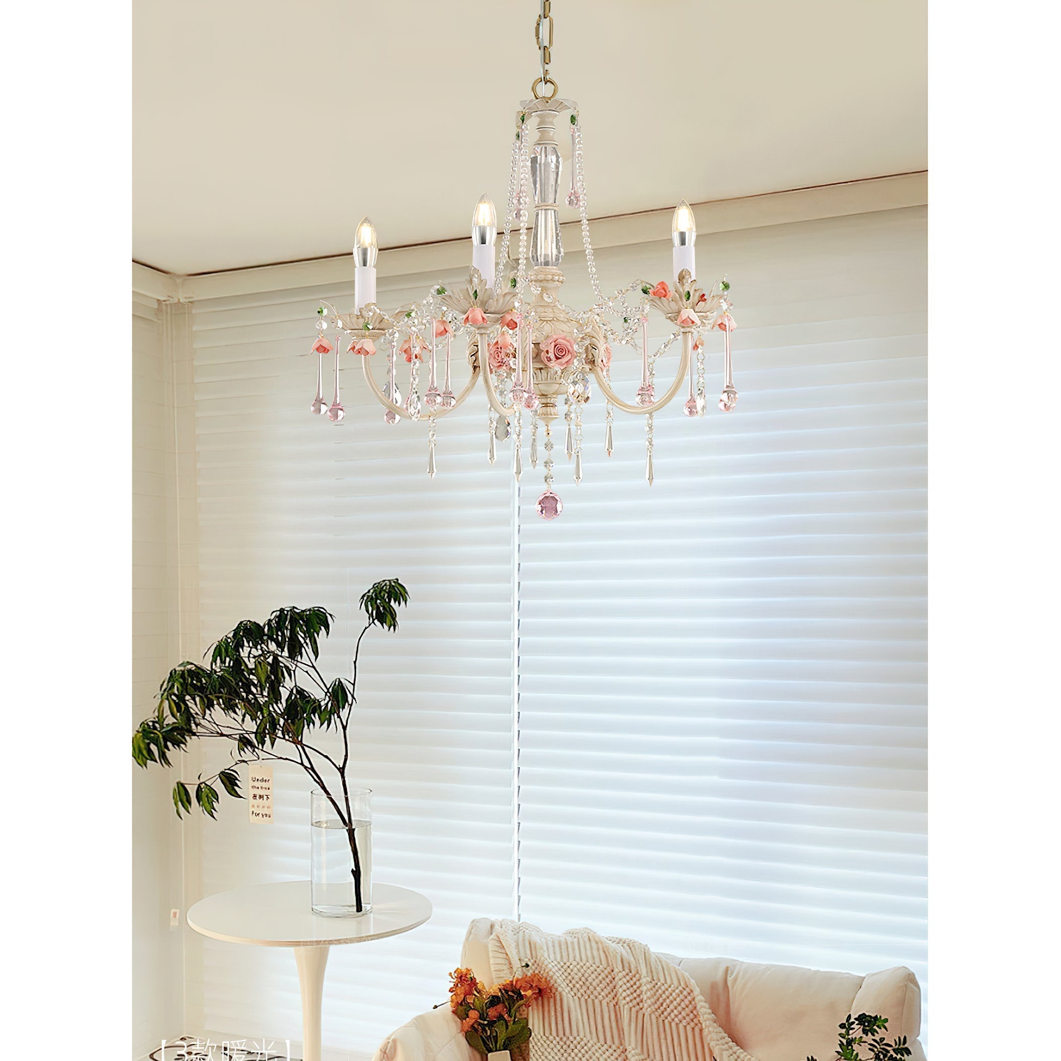 Cusoren Postmodern Luxury Rose Ceramic Chandelier - Lamp Copper