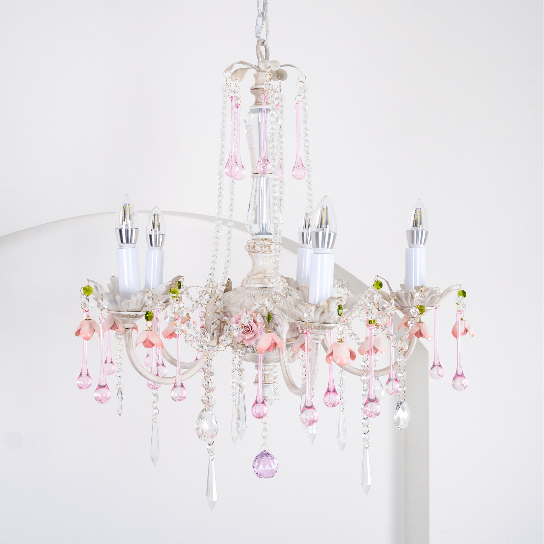 Cusoren Postmodern Luxury Rose Ceramic Chandelier - Lamp Copper