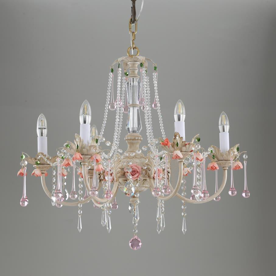 Cusoren Postmodern Luxury Rose Ceramic Chandelier - Lamp Copper