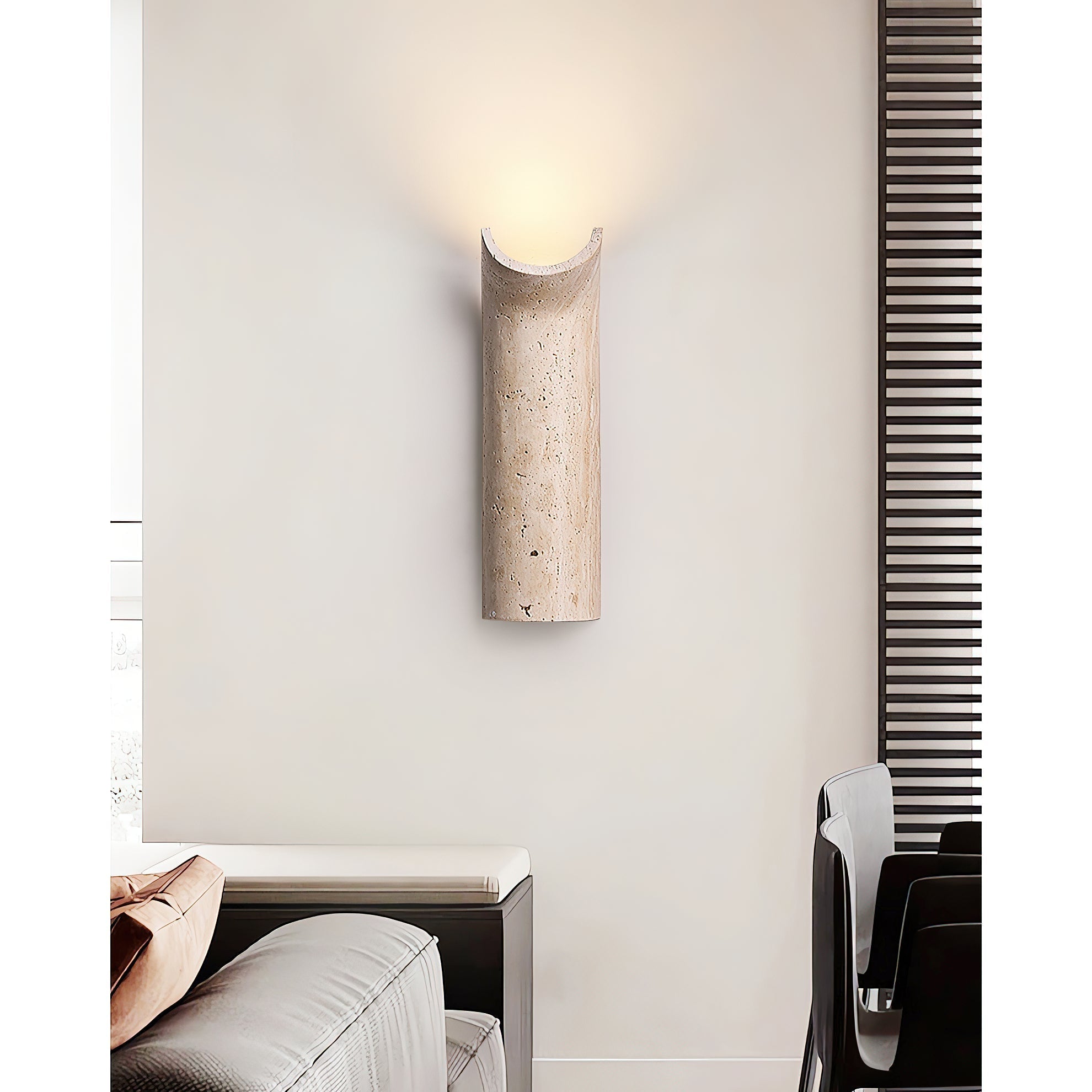 Cusolion Modern Minimalist Travertine Wall Lamp - Lamp Copper