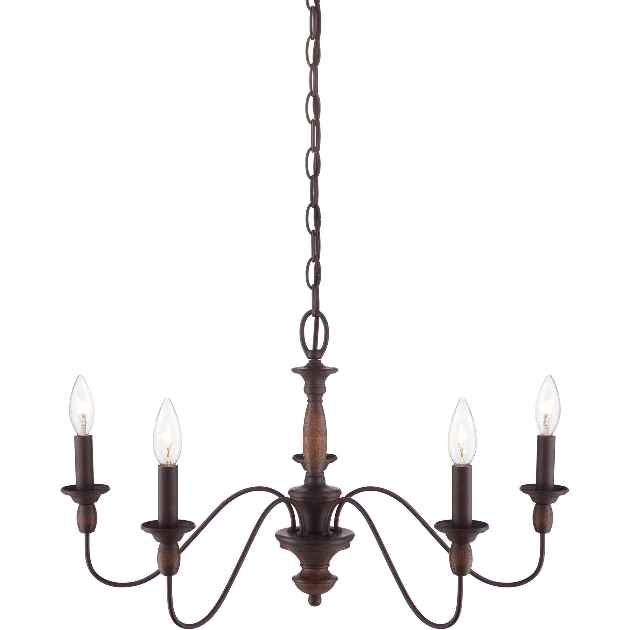 Cutheus Vintage Industrial Wooden Metal Chandelier - Lamp Copper