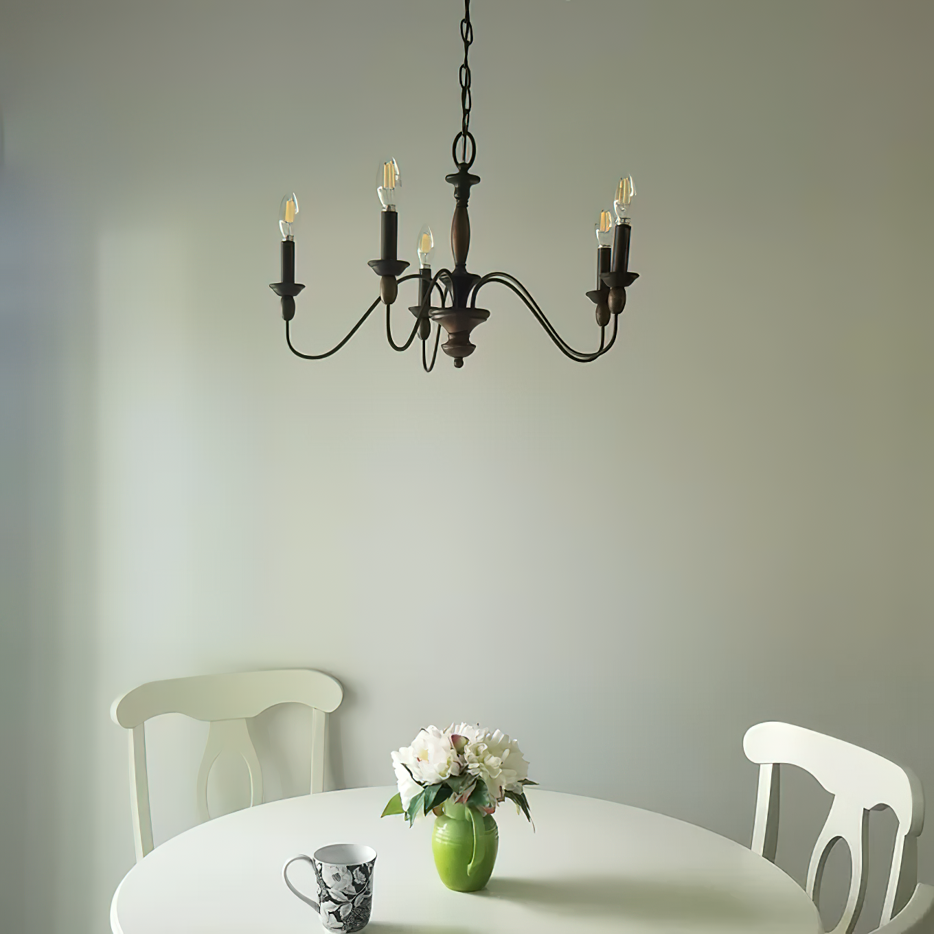 Cutheus Vintage Industrial Wooden Metal Chandelier - Lamp Copper