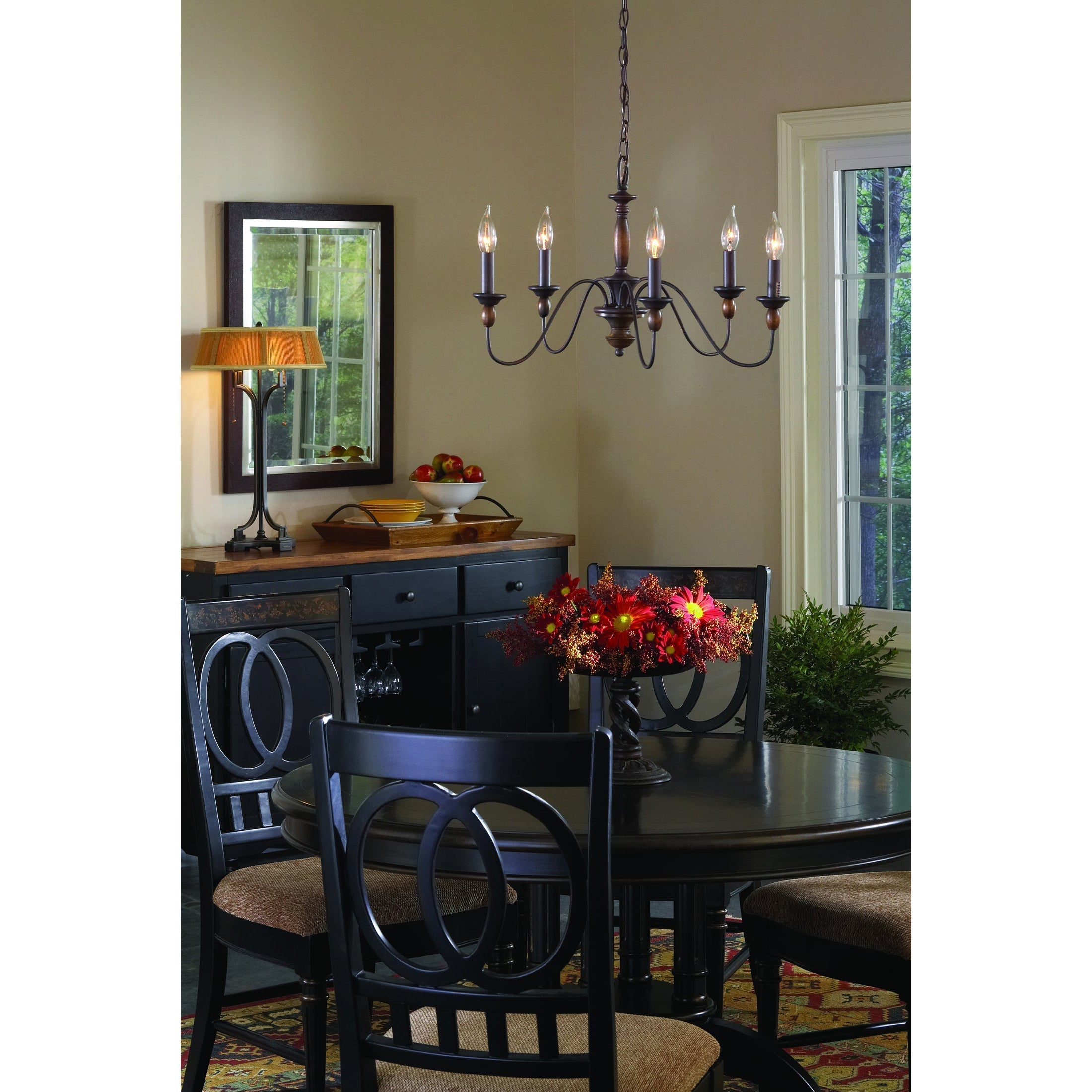 Cutheus Vintage Industrial Wooden Metal Chandelier - Lamp Copper