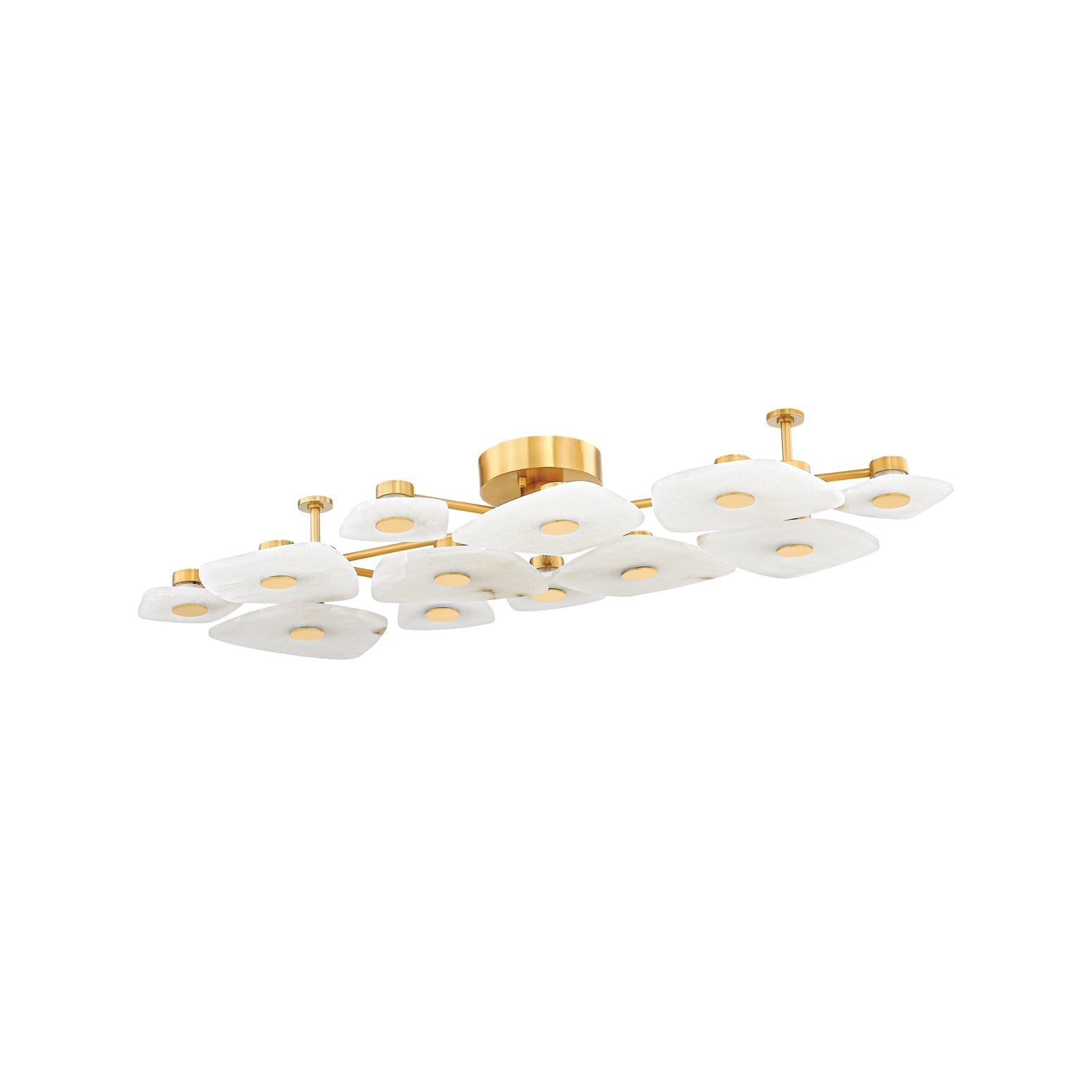 Cothaiel Individual Creativity Metal Alabaster Ceiling Lamp - Lamp Copper