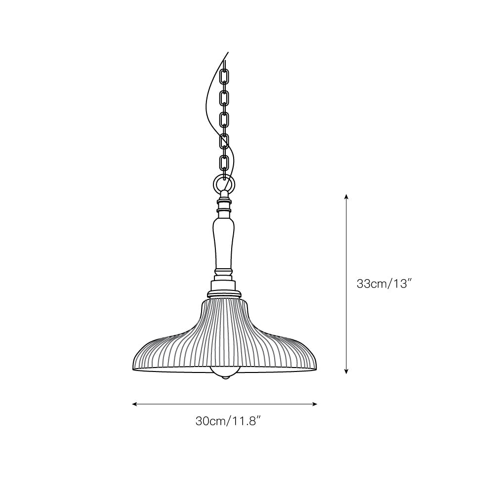 Zomiror Modern Minimalist Holophane Brass Glass Pendant Light - Lamp Copper
