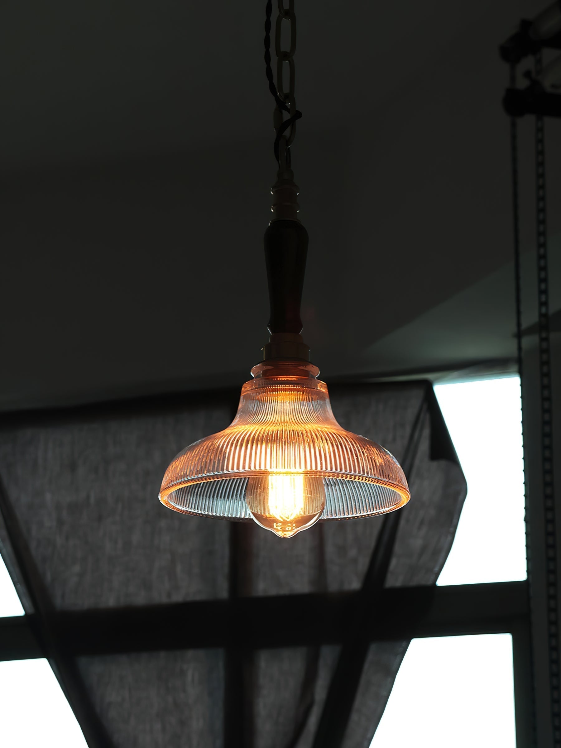Zomiror Modern Minimalist Holophane Brass Glass Pendant Light - Lamp Copper