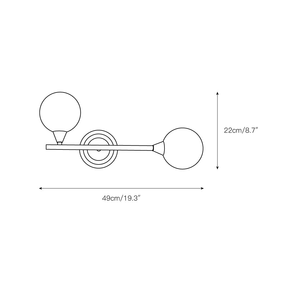 Holten Applique Murale en Verre et Laiton Armé Minimaliste Moderne - Neutralighting