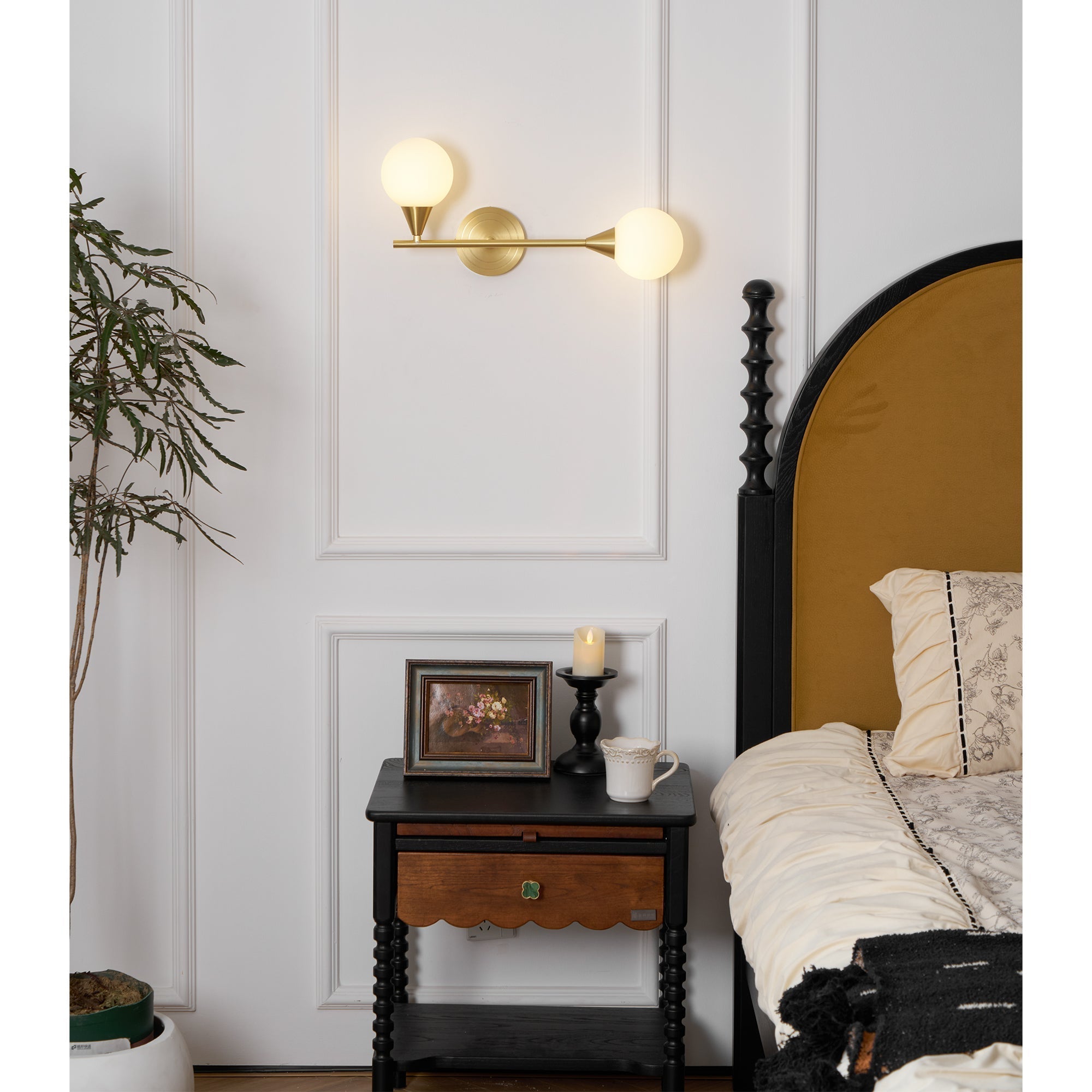 Holten Applique Murale en Verre et Laiton Armé Minimaliste Moderne - Neutralighting