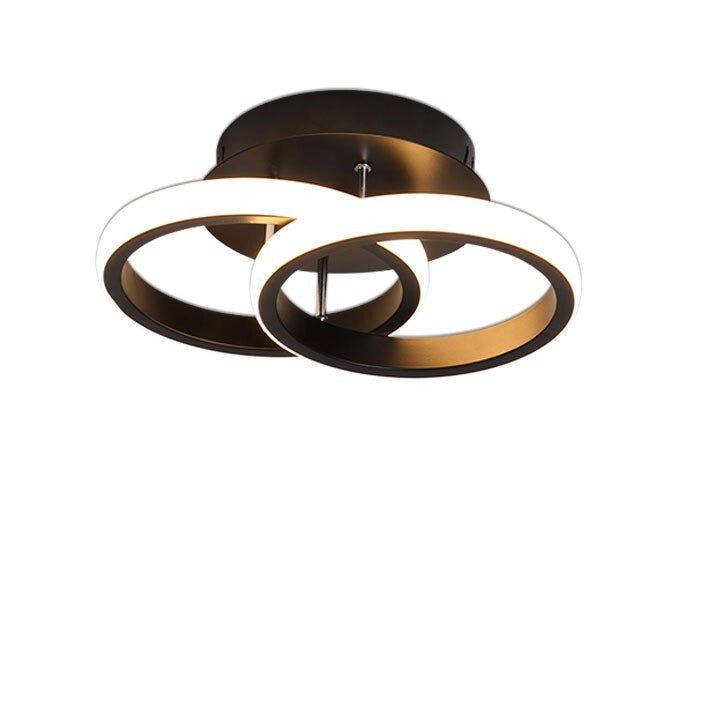 Arisha Plafonnier Carré/Rectangle/Rond Moderne, Métal/Acrylique, Noir/Blanc, Salon - Neutralighting