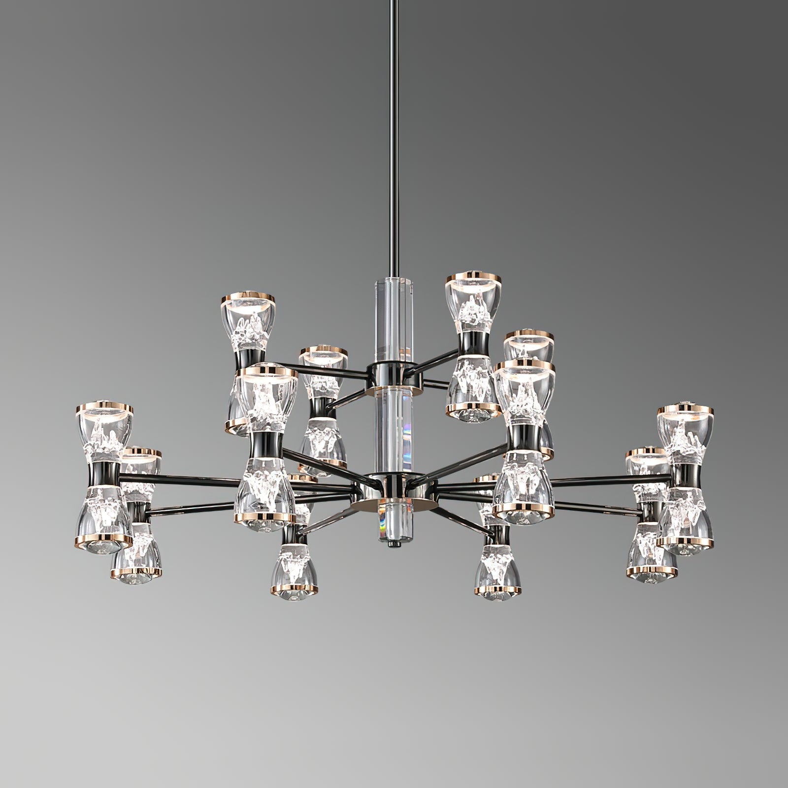 Orvelion Lustre de Luxe Postmoderne en Acrylique et Métal LED en Forme de Nid d'Abeille - Neutralighting