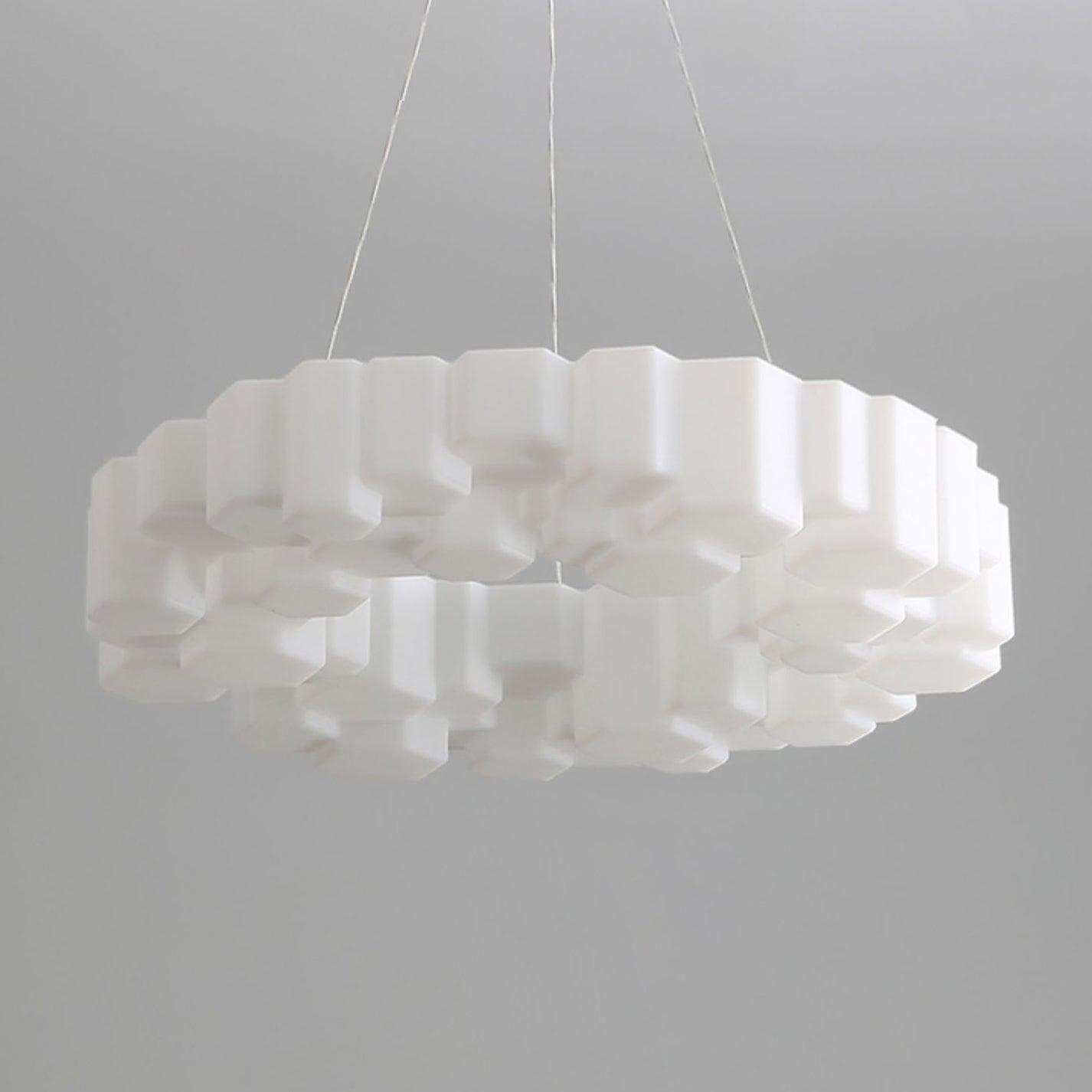 Lustra Chandelier Rayon de Miel Polycarbonate Blanc Brillant - Neutralighting