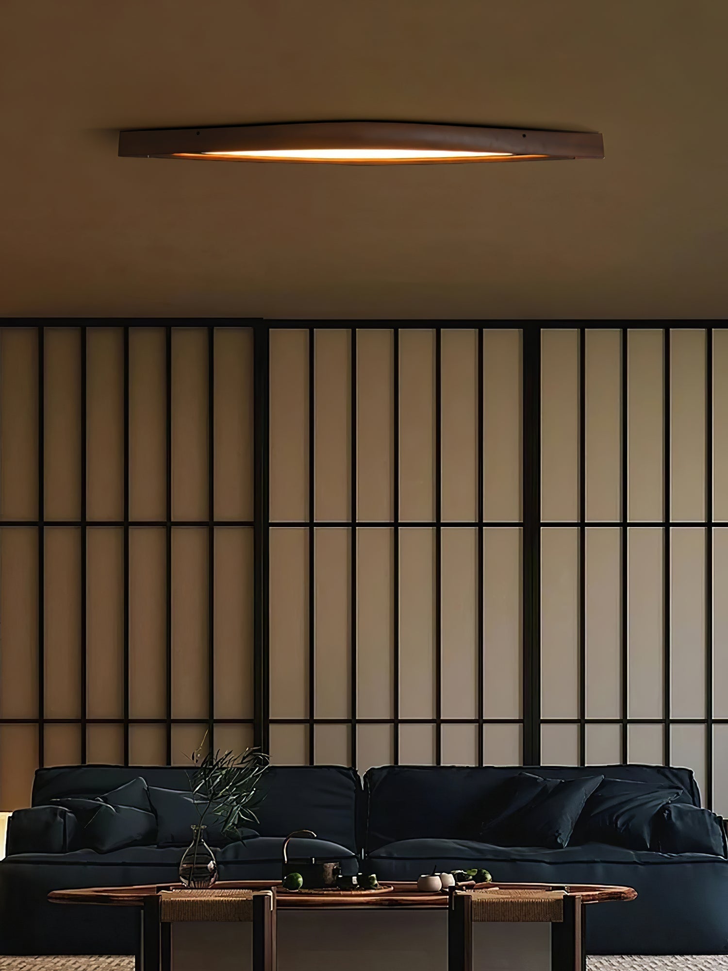 Horizon Linear Wood Ceiling Lamp - Blowlighting