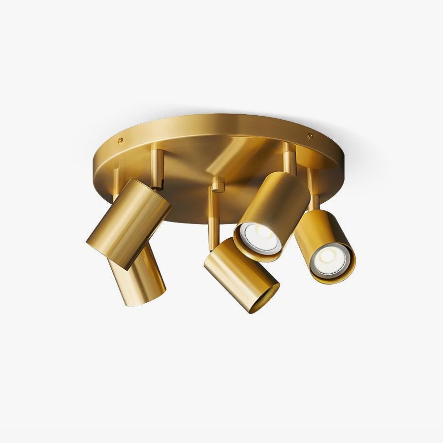 Solara Ceiling Lamp Brass Cylinder Adjustable Contemporary - Neutralighting