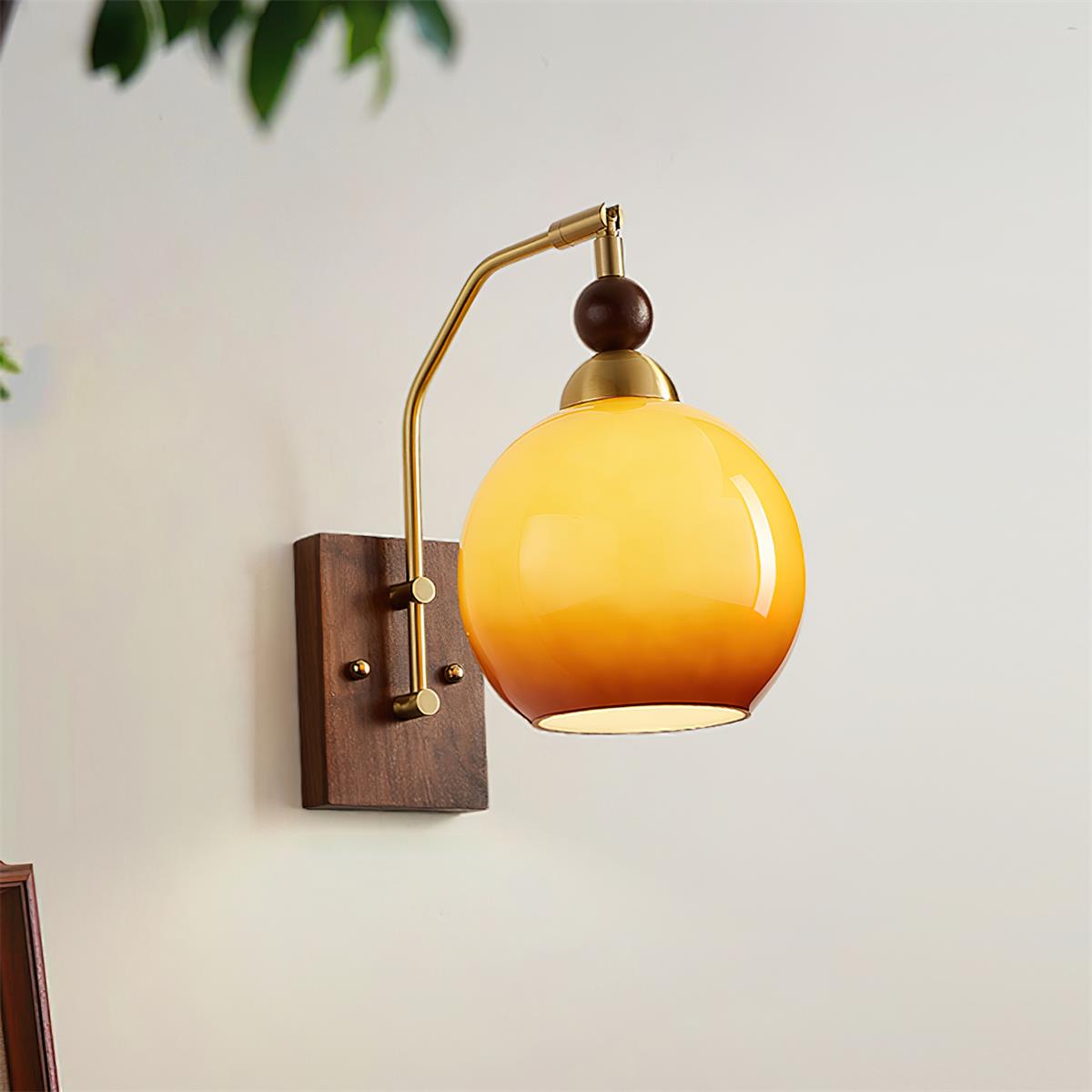 Jovene Lustra Applique Murale Verre Ambre Élégante - Neutralighting