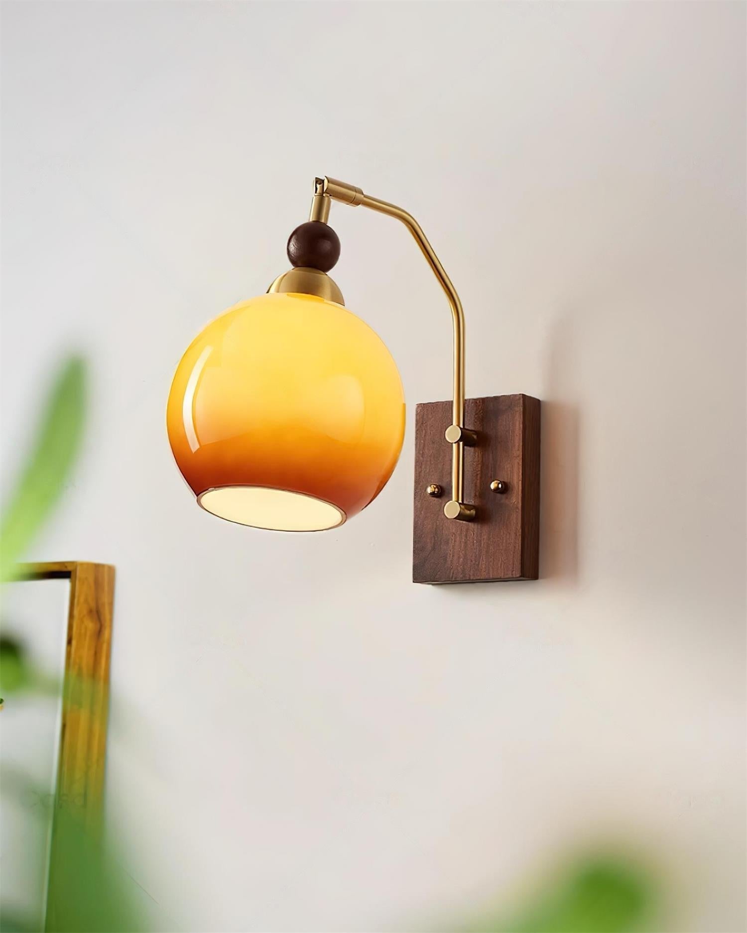 Jovene Lustra Applique Murale Verre Ambre Élégante - Neutralighting