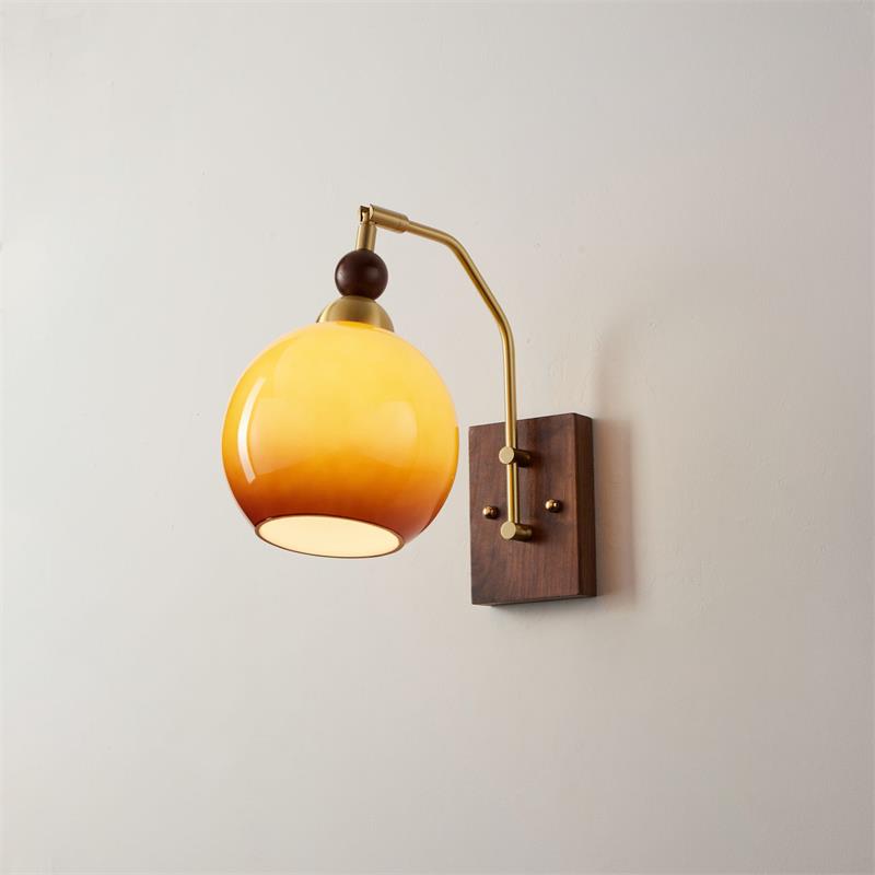 Jovene Lustra Applique Murale Verre Ambre Élégante - Neutralighting