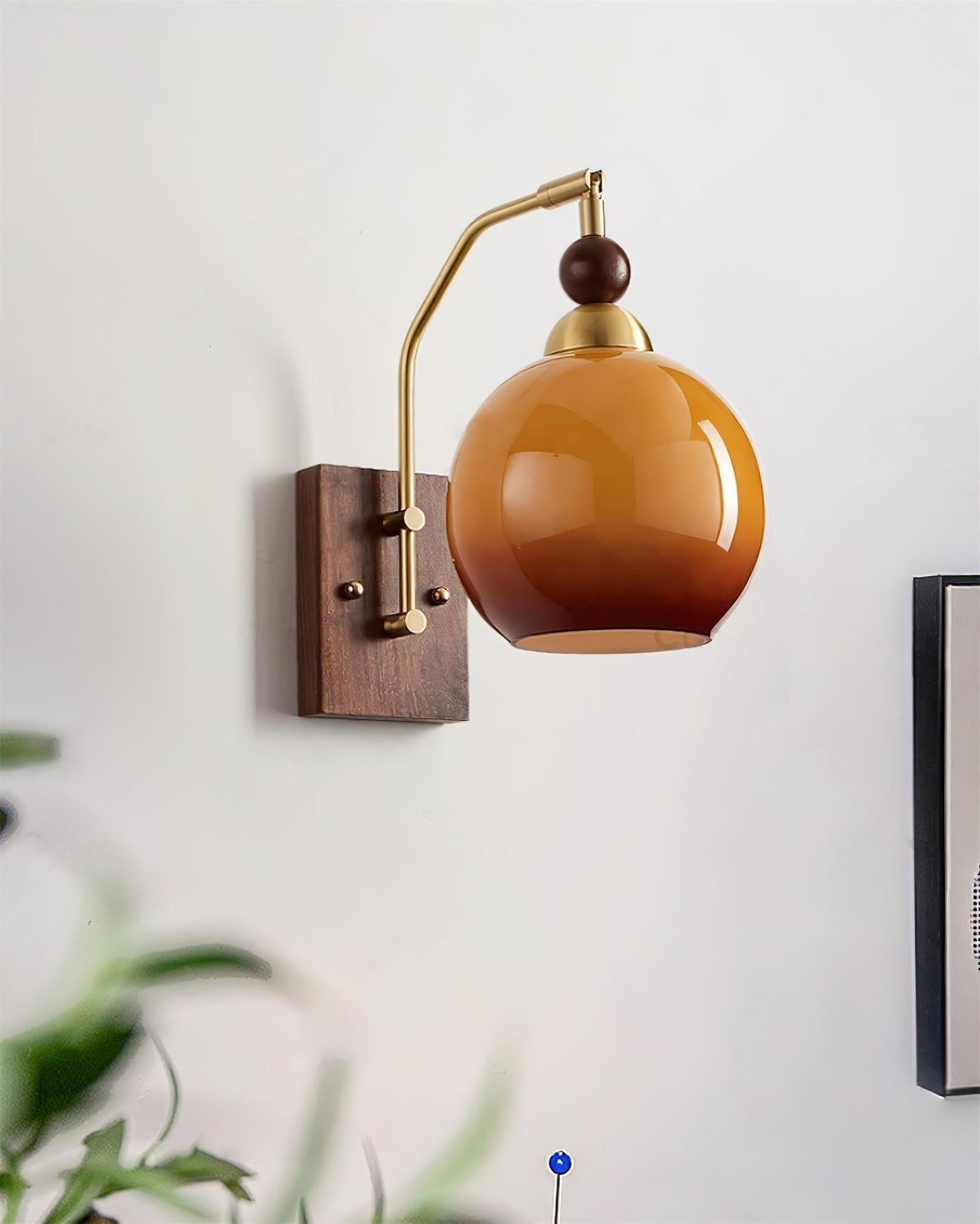 Jovene Lustra Applique Murale Verre Ambre Élégante - Neutralighting
