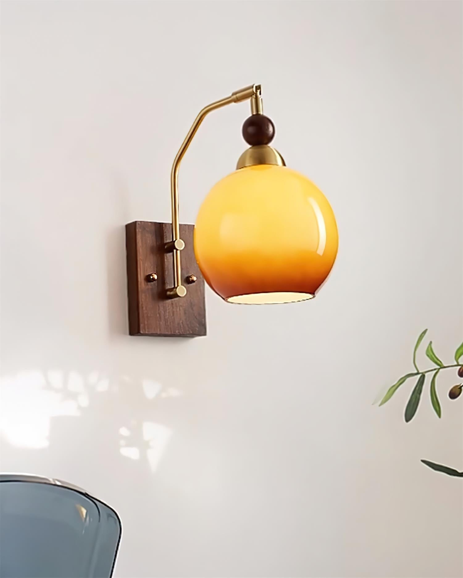 Jovene Lustra Applique Murale Verre Ambre Élégante - Neutralighting