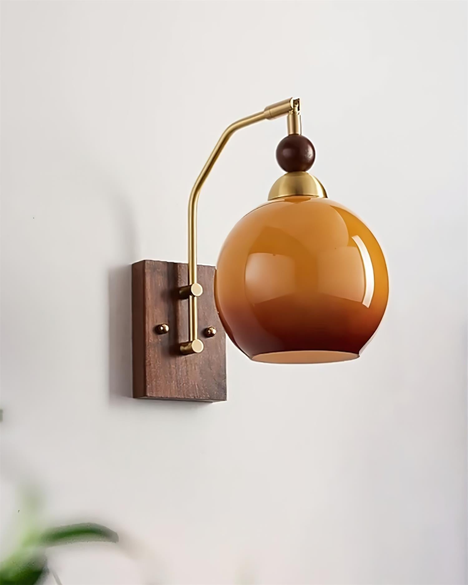 Jovene Lustra Applique Murale Verre Ambre Élégante - Neutralighting