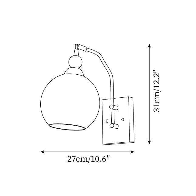Jovene Lustra Applique Murale Verre Ambre Élégante - Neutralighting