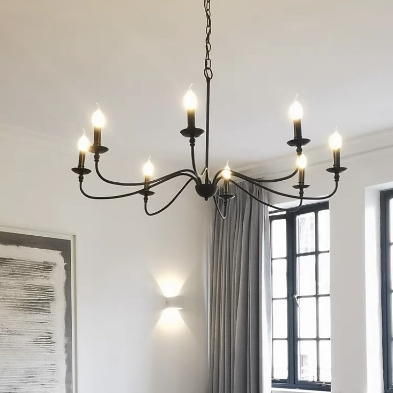 Silva Grande Luminaires Suspensions Vintage LED Métal Noir/Doré Salon