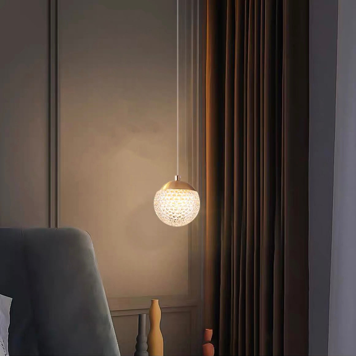 Arisha Luminaires Suspensions Multi/Bulle Moderne Métal/Acrylique Doré Chambre à Coucher - Neutralighting