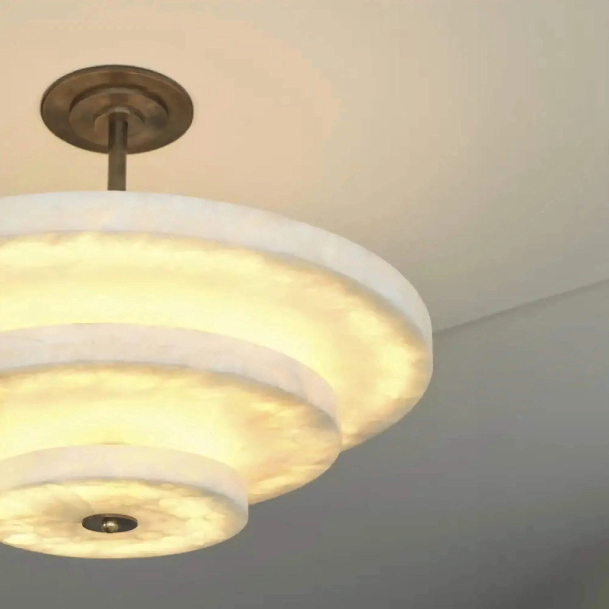 Liora Minimalist Alabaster Pendant Light Chandelier - Letslighting