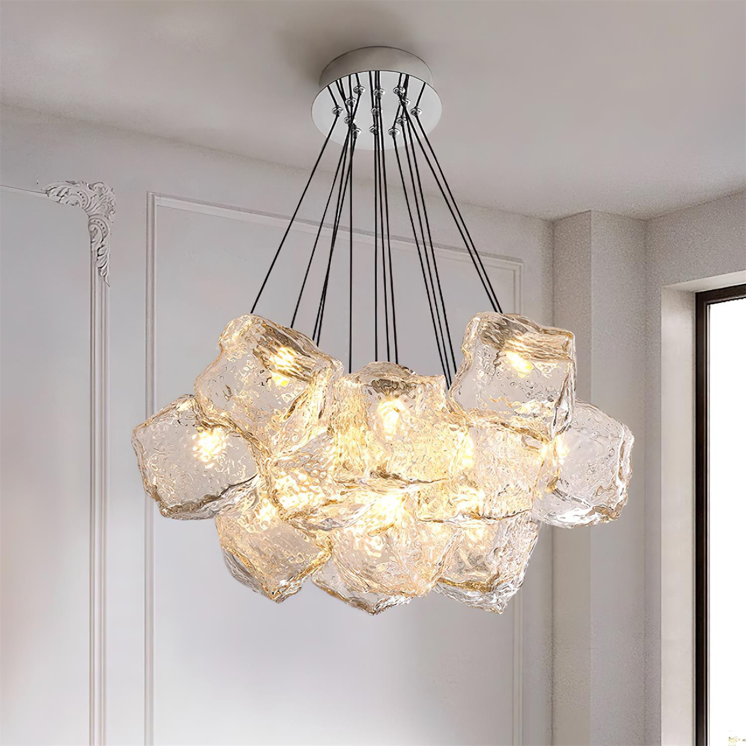 Pebine Lustra Lustre Cluster Verre - Neutralighting