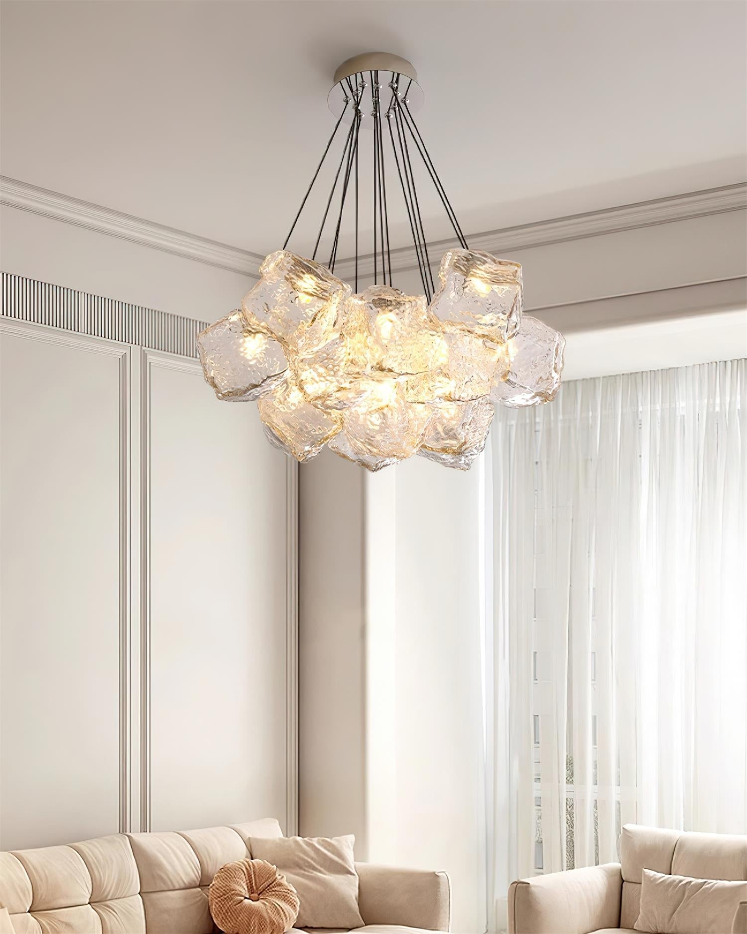 Pebine Lustra Lustre Cluster Verre - Neutralighting