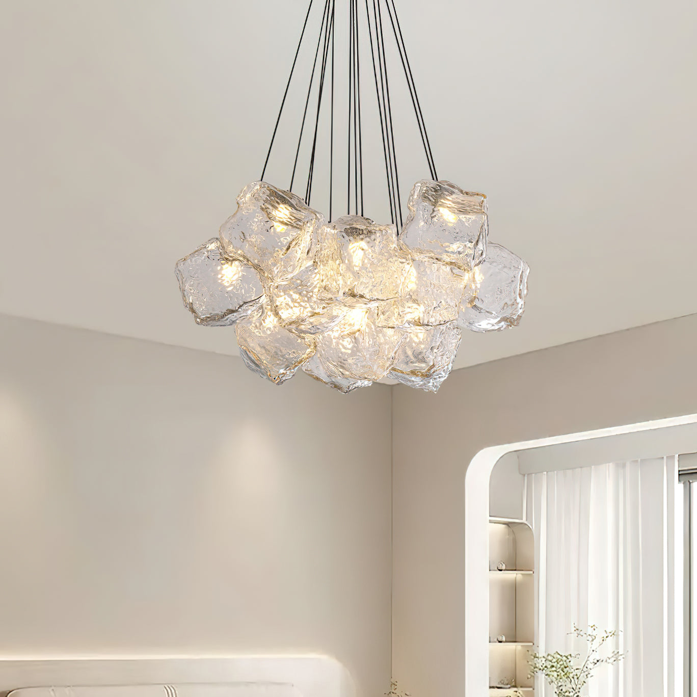 Pebine Lustra Lustre Cluster Verre - Neutralighting
