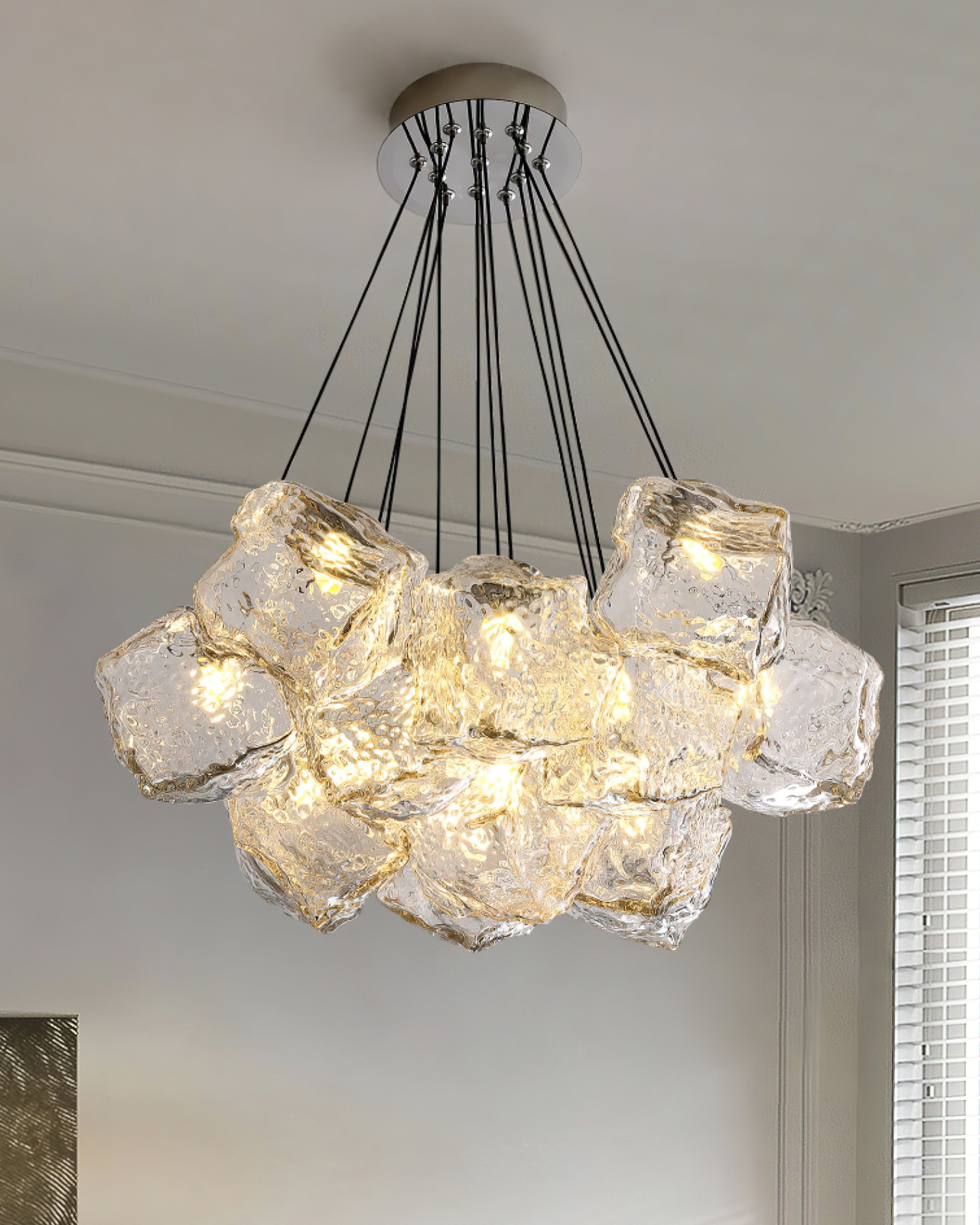 Pebine Lustra Lustre Cluster Verre - Neutralighting