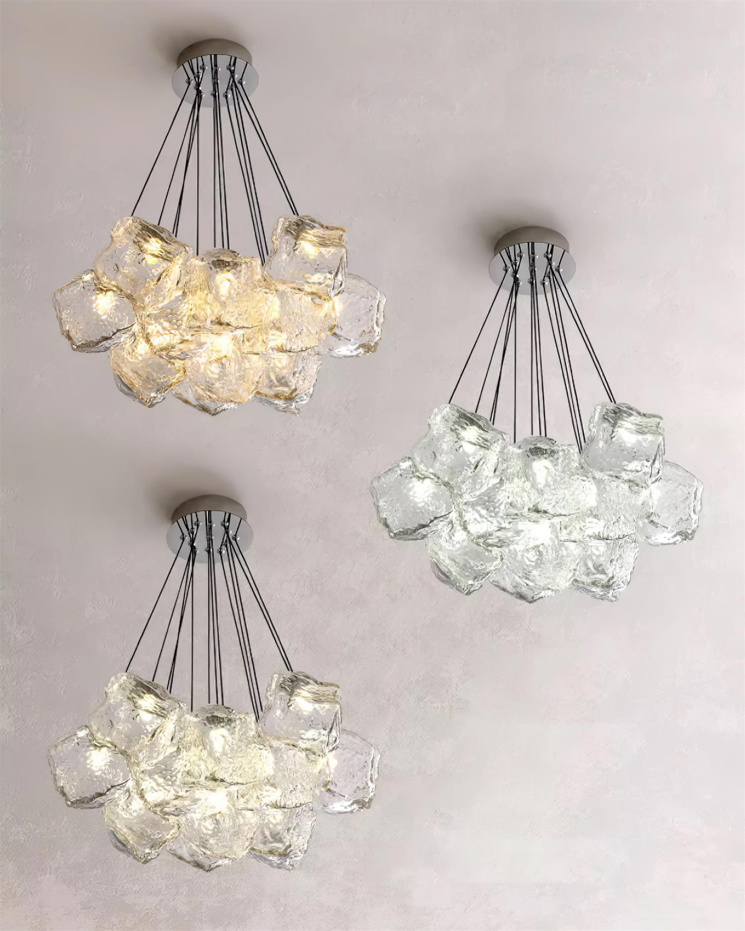 Pebine Lustra Lustre Cluster Verre - Neutralighting