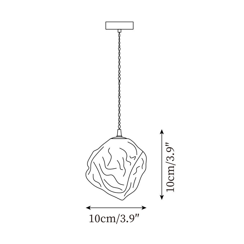 Pendant Lamp Walnut Wood Glass Cube Shade Sculptural Chic - Letslighting