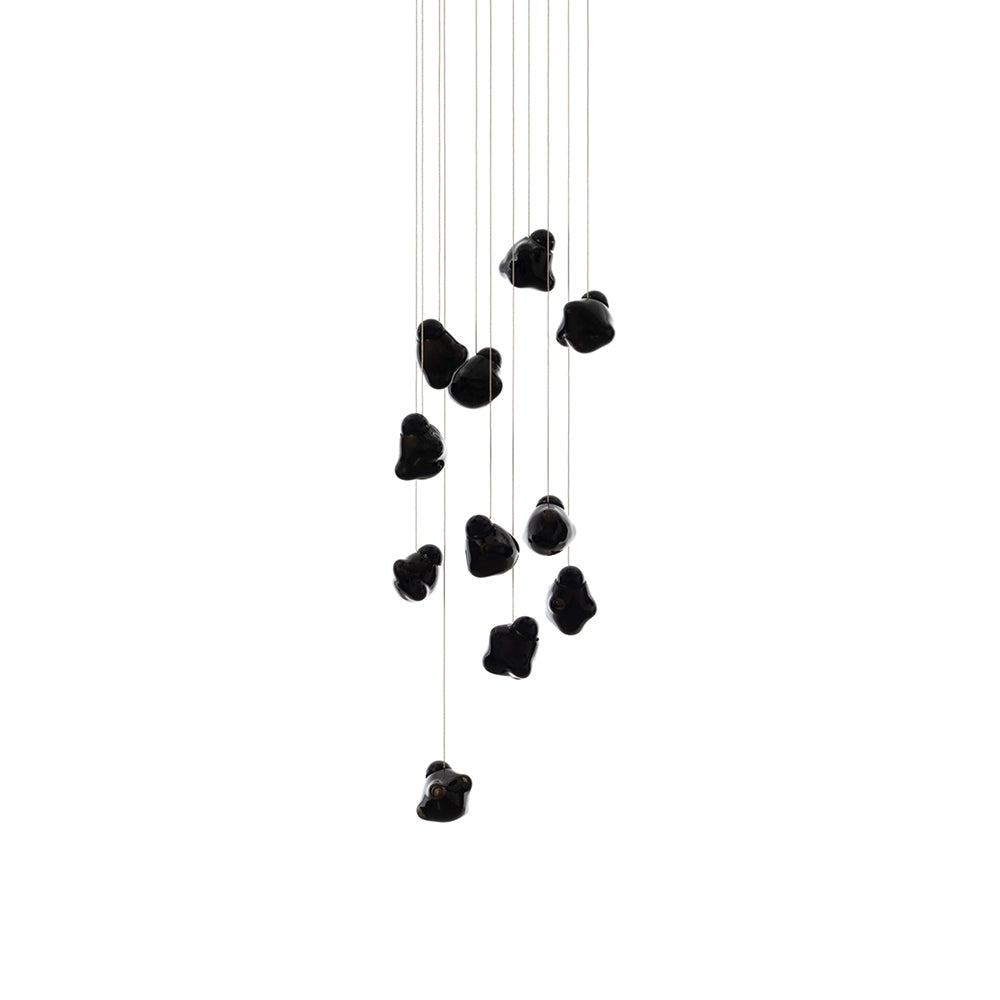 Vasilen Lampe Pendentive Verre Noir Pier Glacé Minimaliste Moderne - Neutralighting