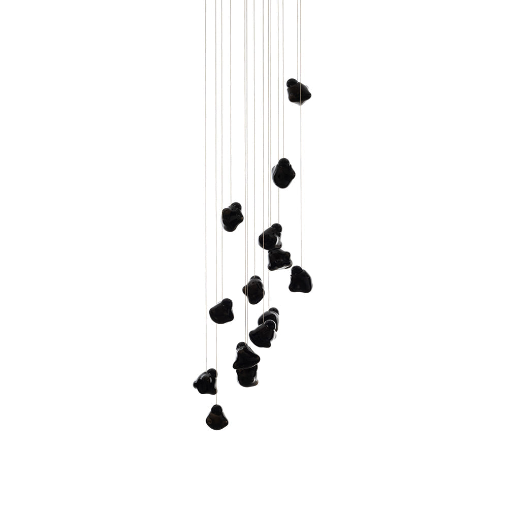 Vasilen Lampe Pendentive Verre Noir Pier Glacé Minimaliste Moderne - Neutralighting