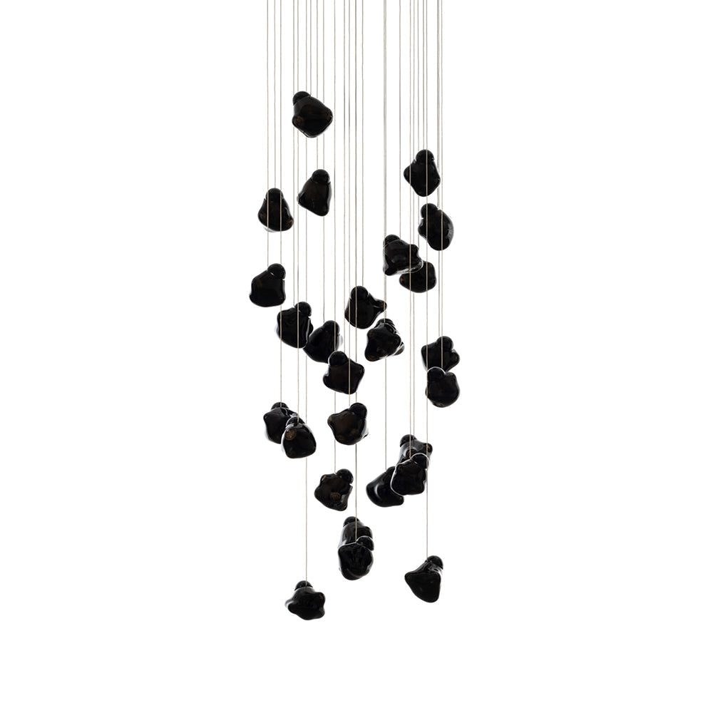 Vasilen Lampe Pendentive Verre Noir Pier Glacé Minimaliste Moderne - Neutralighting