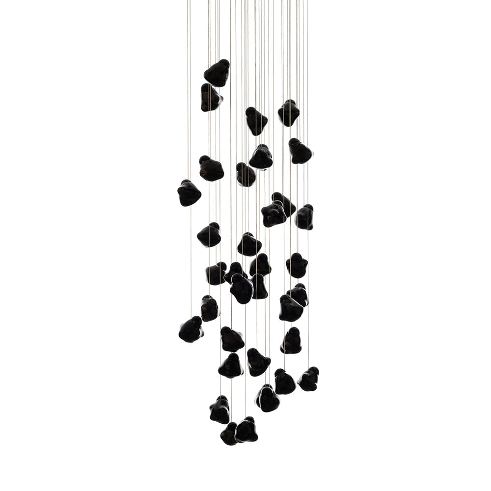 Vasilen Lampe Pendentive Verre Noir Pier Glacé Minimaliste Moderne - Neutralighting