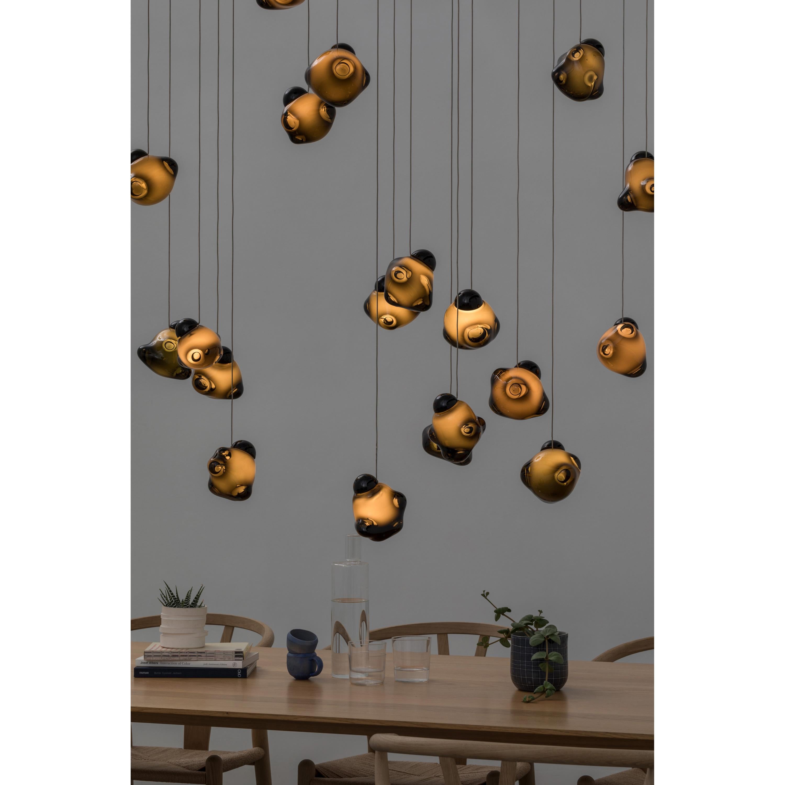 Vasilen Lampe Pendentive Verre Noir Pier Glacé Minimaliste Moderne - Neutralighting