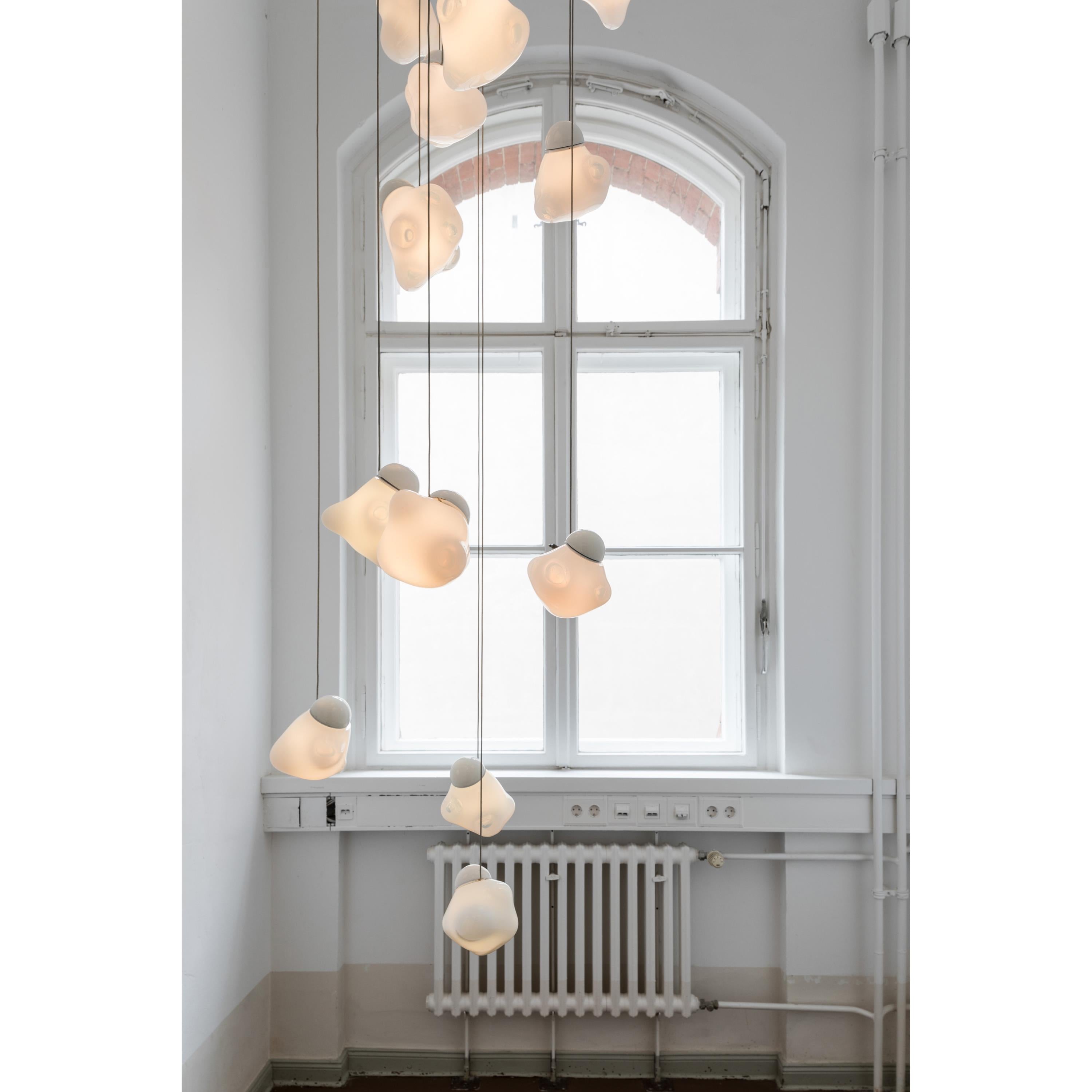 Vasilen Lampe Pendentive Verre Noir Pier Glacé Minimaliste Moderne - Neutralighting