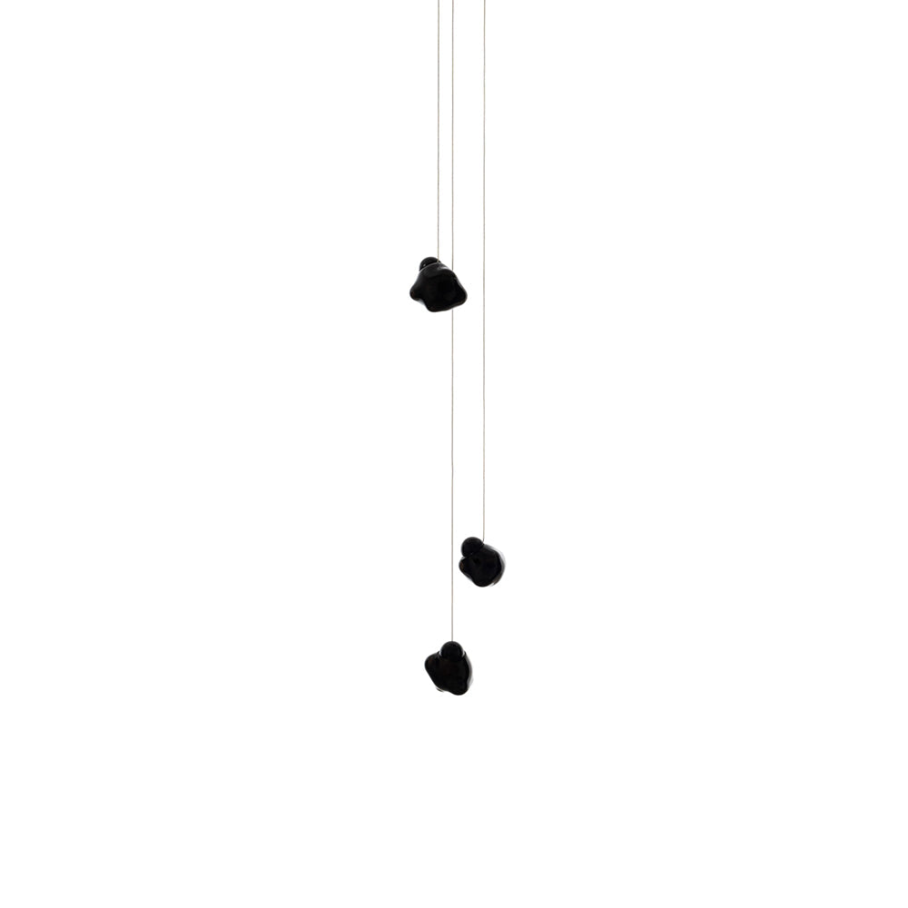 Vasilen Lampe Pendentive Verre Noir Pier Glacé Minimaliste Moderne - Neutralighting