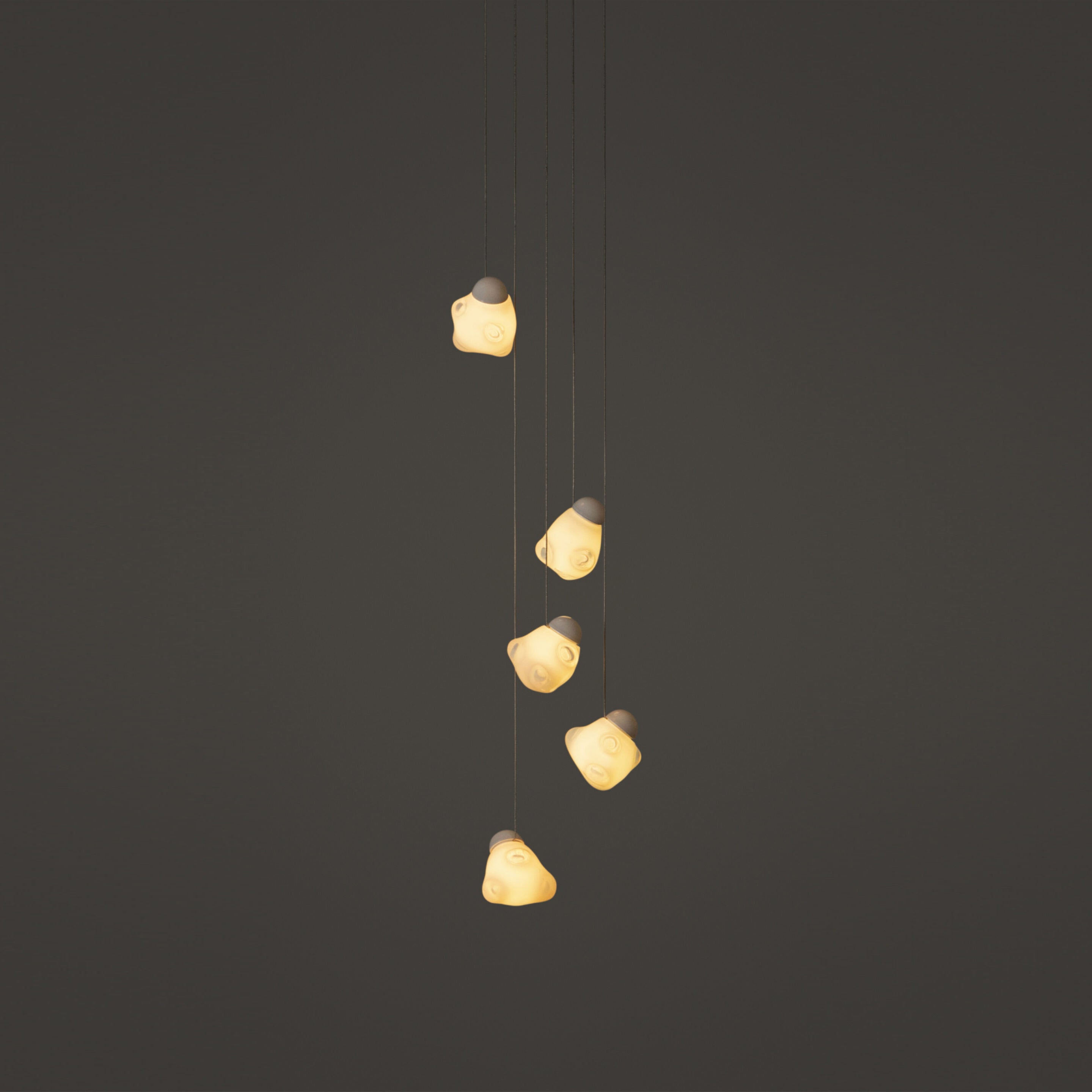 Vasilen Lampe Pendentive Verre Noir Pier Glacé Minimaliste Moderne - Neutralighting